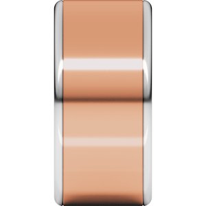 14K Yellow Or White Or Rose Gold Round Edge Flat Band