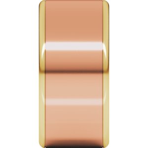 14K Yellow Or White Or Rose Gold Round Edge Flat Band