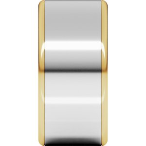14K Yellow Or White Or Rose Gold Round Edge Flat Band