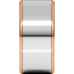 14K Yellow Or White Or Rose Gold Round Edge Flat Band