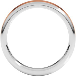 14K Yellow Or White Or Rose Gold Round Edge Flat Band