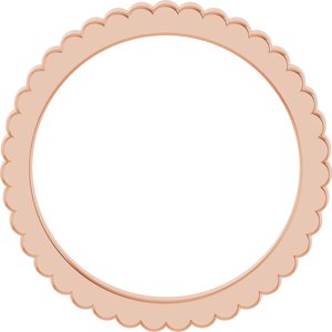 10K Yellow Or White Or Rose Gold Grooved Half Round Band