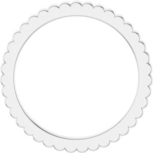 14K X1 White Gold 1.5 mm Grooved Half Round Band