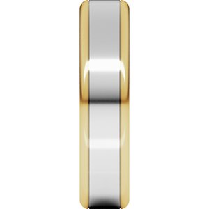 14K Yellow Or White Or Rose Gold Round Edge Flat Band