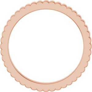 18K Yellow Or White Or Rose Gold Grooved Half Round Band