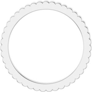 18K Yellow Or White Or Rose Gold Grooved Half Round Band