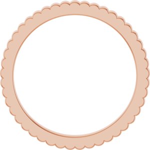 10K Yellow Or White Or Rose Gold Grooved Half Round Band