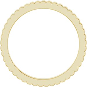 18K Yellow Or White Or Rose Gold Grooved Half Round Band