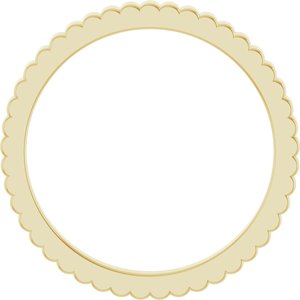 10K Yellow Or White Or Rose Gold Grooved Half Round Band