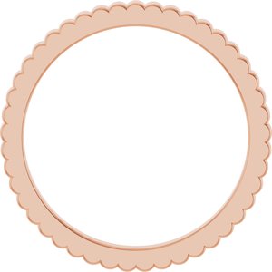10K Yellow Or White Or Rose Gold Grooved Half Round Band