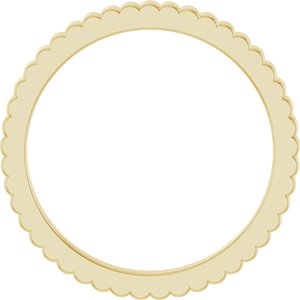 18K Yellow Or White Or Rose Gold Grooved Half Round Band
