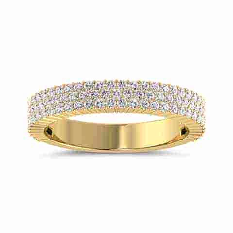 10K Yellow Gold 0.97-1.01 Cttw Diamond Mens Band