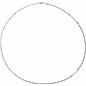 Sterling Silver Lobster Clasp Oval Snake Chain, Length: 20 In, Width: 1.95 Mm