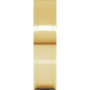 10K Yellow Or White Or Rose Gold Round-Edge Grooved Comfort-Fit Half Round Band