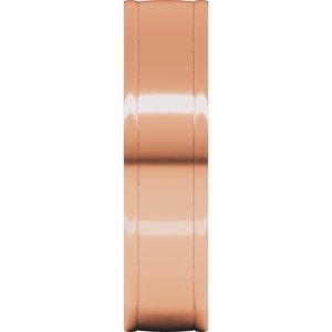 10K Yellow Or White Or Rose Gold Round-Edge Grooved Comfort-Fit Half Round Band
