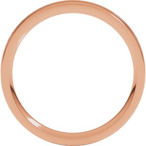 14K Yellow Or White Or Rose Gold Round-Edge Grooved Comfort-Fit Half Round Band