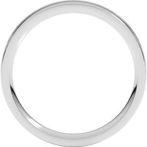 Sterling Silver Round-Edge Grooved Comfort-Fit Half Round Band