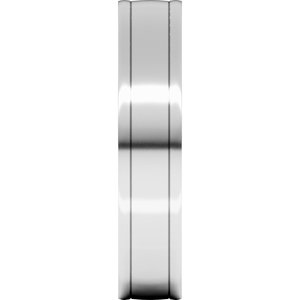 10K Yellow Or White Or Rose Gold Round-Edge Grooved Comfort-Fit Half Round Band