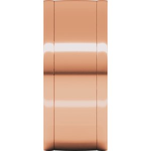 10K Yellow Or White Or Rose Gold Round-Edge Grooved Comfort-Fit Half Round Band