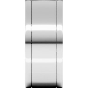 Sterling Silver Round-Edge Grooved Comfort-Fit Half Round Band
