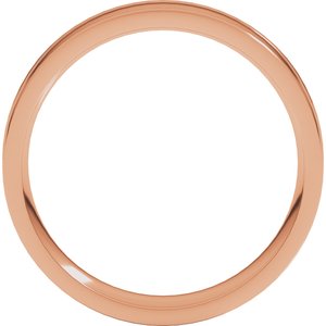 10K Yellow Or White Or Rose Gold Round-Edge Grooved Comfort-Fit Half Round Band
