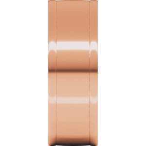 18K Yellow Or White Or Rose Gold Round-Edge Grooved Comfort-Fit Half Round Band