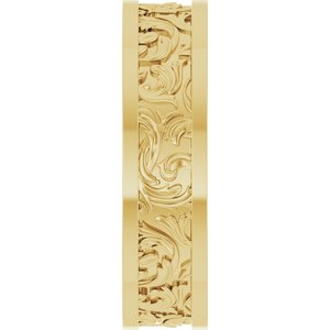 18K Yellow Or White Or Rose Gold Sculptural Flat Band