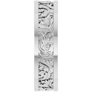 Continuum Sterling Silver Sculptural Flat Band
