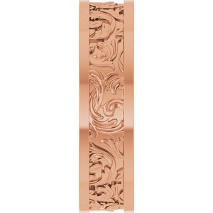 18K Yellow Or White Or Rose Gold Sculptural Flat Band