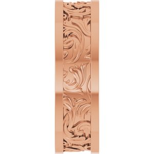 18K Yellow Or White Or Rose Gold Sculptural Flat Band