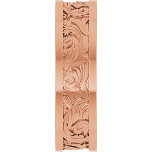 10K Yellow Or White Or Rose Gold Sculptural Flat Band