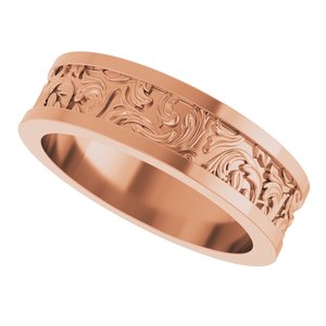 10K Yellow Or White Or Rose Gold Sculptural Flat Band
