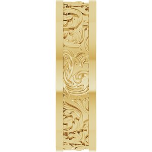 14K Yellow Or White Or Rose Gold Sculptural Flat Band