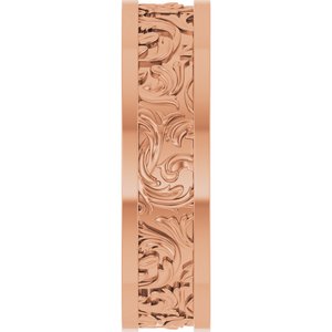 18K Yellow Or White Or Rose Gold Sculptural Flat Band