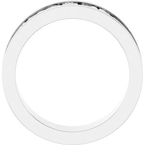 14K X1 White Gold Sculptural Flat Band