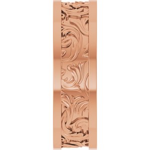 18K Yellow Or White Or Rose Gold Sculptural Flat Band