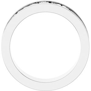 Platinum Sculptural Flat Band