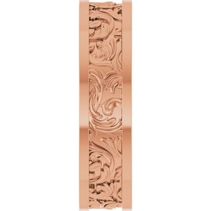 14K Yellow Or White Or Rose Gold Sculptural Flat Band