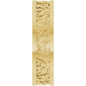 10K Yellow Or White Or Rose Gold Sculptural Flat Band