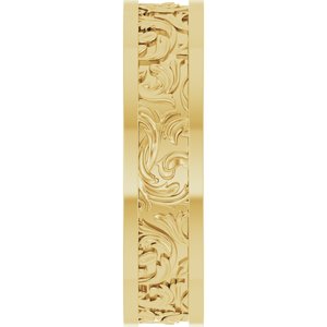 14K Yellow Or White Or Rose Gold Sculptural Flat Band