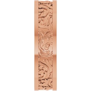 18K Yellow Or White Or Rose Gold Sculptural Flat Band