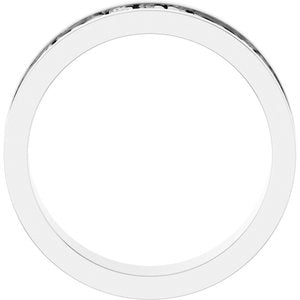 Platinum Sculptural Flat Band