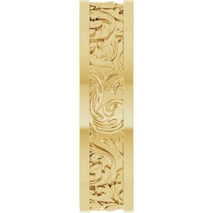 10K Yellow Or White Or Rose Gold Sculptural Flat Band