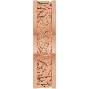 18K Yellow Or White Or Rose Gold Sculptural Flat Band