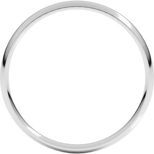 Platinum Ultra-Lightweight Comfort-Fit Half Round Band