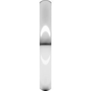 Platinum Ultra-Lightweight Comfort-Fit Half Round Band