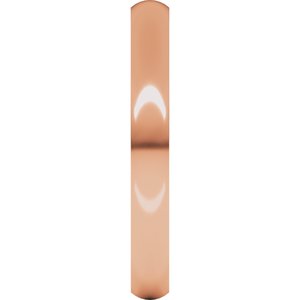 18K Yellow Or White Or Rose Gold Ultra-Lightweight Comfort-Fit Half Round Band