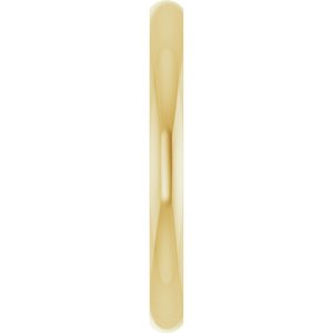 18K Yellow Or White Or Rose Gold Ultra-Lightweight Comfort-Fit Half Round Band