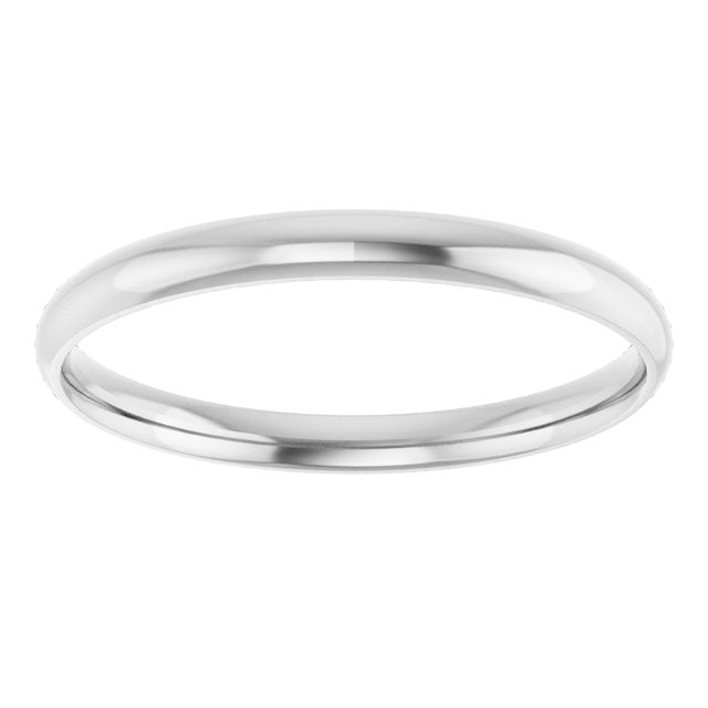 14K Yellow Or White Or Rose Gold Or Sterling Silver Or Platinum Ultra-Lightweight Comfort Fit Band
