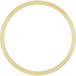 18K Yellow Or White Or Rose Gold Ultra-Lightweight Comfort-Fit Half Round Band